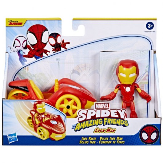 Hasbro Original Marvel Spidey And His Amazing Friends Figura de Iron Man y Bólido Iron