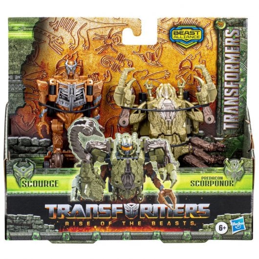 Hasbro Original Transformers: Despertar de las Bestias Pack 2 Figuras Scourge y Predacon Scorponok