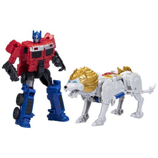 Hasbro Original Transformers: El Despertar de las Bestias Pack 2 Figuras Optimus Prime y Lionblade