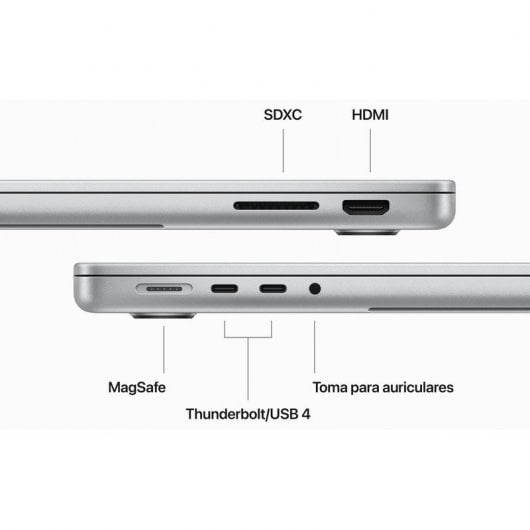 Apple Macbook Pro Apple M3 8 Núcleos/8GB/1TB SSD/GPU 10 Núcleos/14" Plata