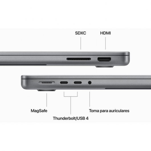 Apple MacBook Pro Computer portatile 36,1 cm (14.2") Apple M M3 8 GB 512 GB SSD Wi-Fi 6E (802.11ax) macOS Sonoma Grigio