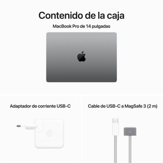Apple Macbook Pro Apple M3 8 Núcleos/8GB/1TB SSD/GPU 10 Núcleos/14" Gris Espacial