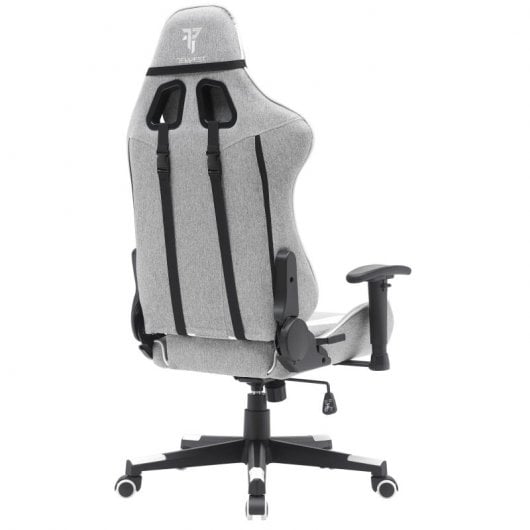 Sedia da gaming Tempest Conquer Tessuto traspirante grigio/bianco