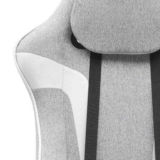 Sedia da gaming Tempest Conquer Tessuto traspirante grigio/bianco