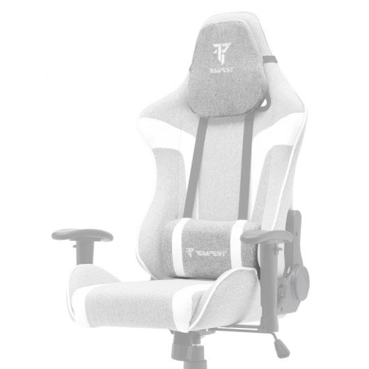 Sedia da gaming Tempest Conquer Tessuto traspirante grigio/bianco