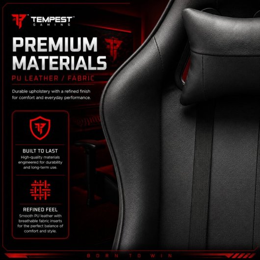 Sedia da gaming Tempest Vanquish nera