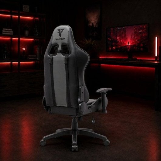 Chaise Gaming Tempest Vanquish Grise - Design Aggressif et Confort Max