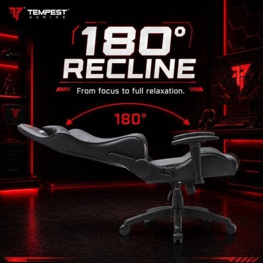 Chaise Gaming Tempest Vanquish Grise - Design Aggressif et Confort Max