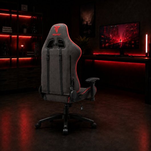 Fauteuil Gaming Tempest Vanquish Tissu Respirant Noir/Rouge