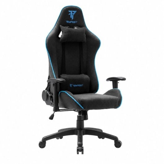 Silla Gaming Tempest Vanquish Tissu Respirable Noir/Bleu