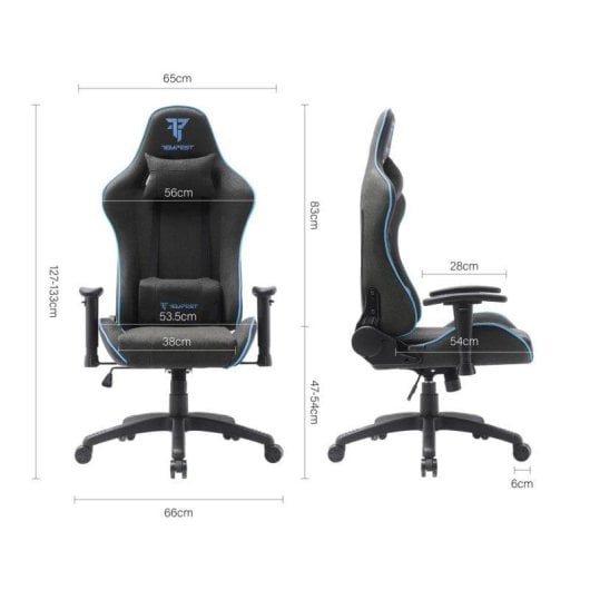 Gaming-Stuhl Tempest Vanquish Mesh Schwarze/Blau Atmungsaktiv