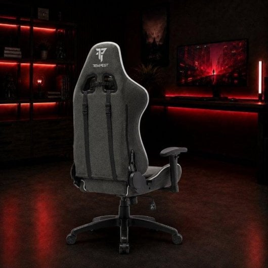 Tempest Vanquish Silla Gaming Negra/Blanca Tela Transpirable