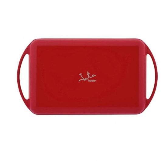 Jata Gr33 Plancha De Asar Grill Hierro Fundido Inducción 33 X 21,5 Cm Roja