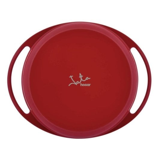 Jata GR25 Plancha Grill de Hierro Fundido Esmaltado para Inducción 25 cm Roja