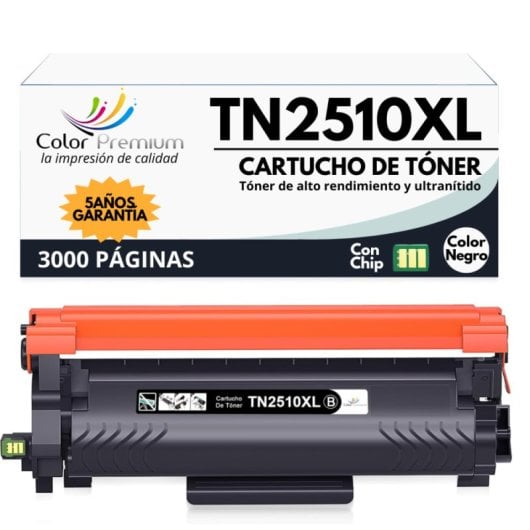 Color Premium Tóner Compatible Con Brother Tn2510xl Negro