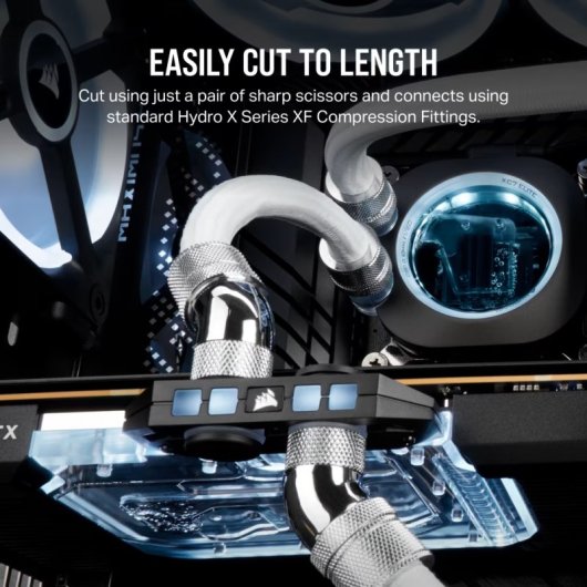 Corsair Hydro X Series XT Softline Mesh Tubing Tubo de Malha Branco