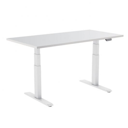 Kimex Escritorio Motorizado Sentado/de Pie 180x75cm, Altura 62-128cm, Tablero Blanco / Base Blanca, Conectado