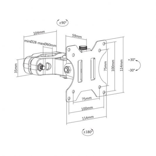 Porta TV Kimex 17"-32" Per Strutture A Traliccio