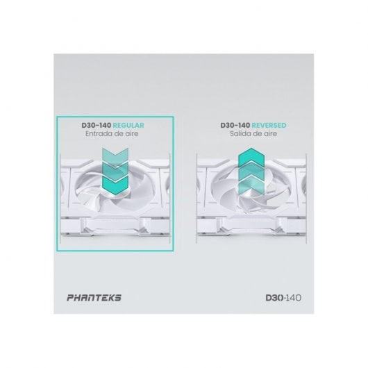Phanteks D30-140 Single Regular 140mm DRGB PWM Zusatzlüfter weiß