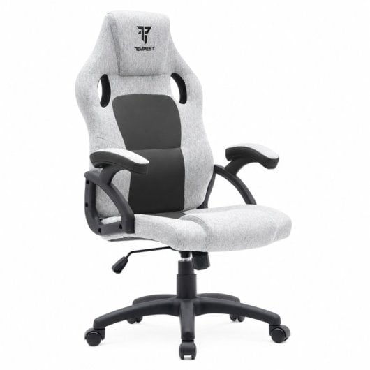 Sedia da gaming Tempest Discover Grigio/Nero Tessuto traspirante
