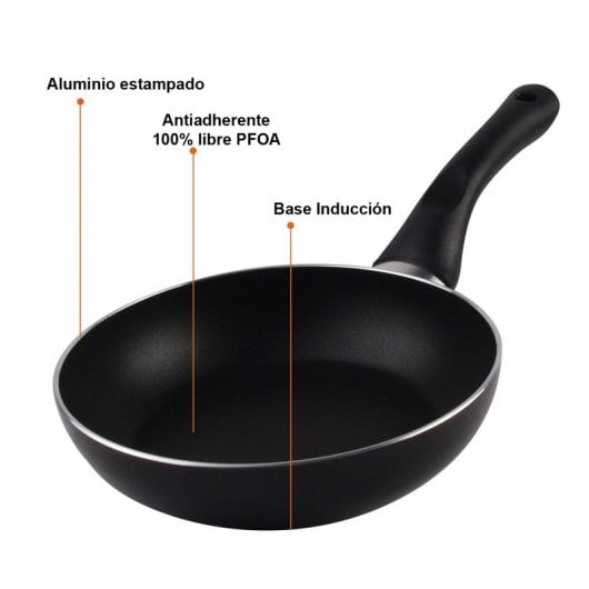 Magefesa Vitral Set mit 3 Pfannen aus gestanztem Aluminium, antihaftbeschichtet, Induktion, 20/24/28 cm