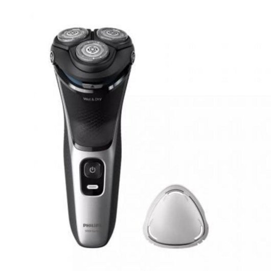Máquina de Barbear Facial Philips Shaver Series 3000 S3143/00 Recarregável 60 min Seco e a Húmido 3 Cabeças Flexíveis Carga Rápida