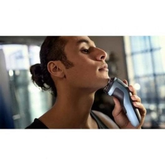Máquina de Barbear Facial Philips Shaver 3000X X3003/00 Recarregável 40min Seco e a Húmido 3 Cabeças Flexíveis