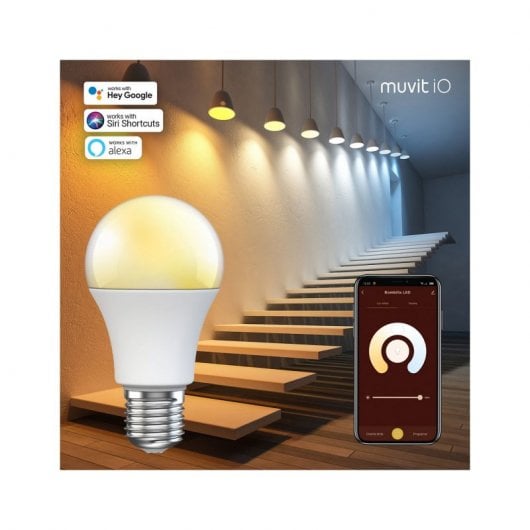 Muvit iO Smart Bulb luz quente regulável 800 lm branca