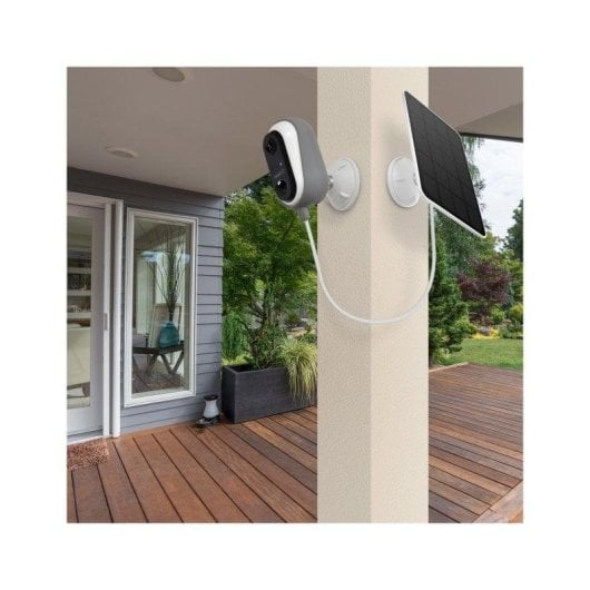 Câmera de vigilância Muvit iO FullHD Visão Noturna Externa Painel Solar Controle por Voz