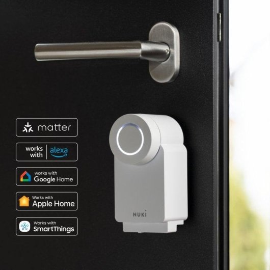 Türschloss Nuki Smart Lock 4 Basic Bluetooth und Thread Öffnung mit App Kompatibel mit Matter