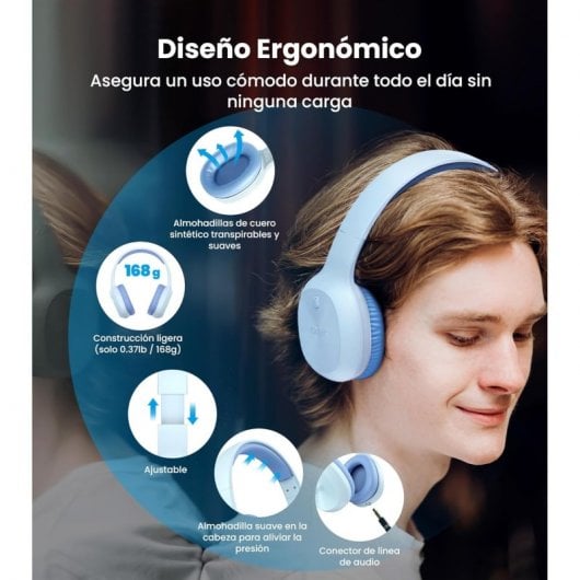 Edifier W600BT Auriculares Inalámbricos Bluetooth Azules