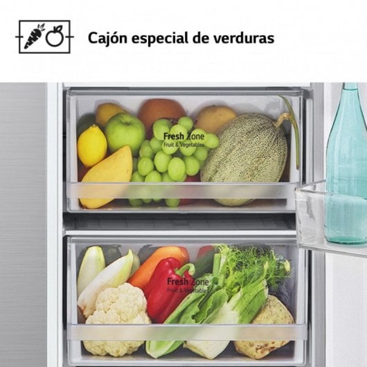 LG Serie 300 GSBV30PZXM Frigorífico Americano Side By Side F Acero Inoxidable
