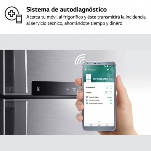 LG Serie 300 GSBV30PZXM Frigorífico Americano Side By Side F Acero Inoxidable
