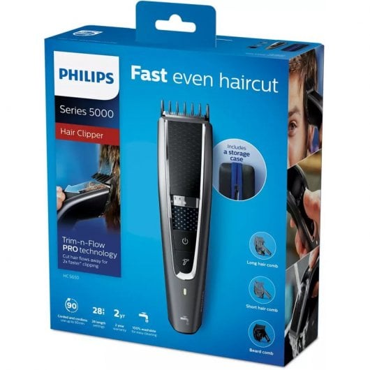 Philips Hairclipper Series 5000 HC5650/15 Cortapelos Inalámbrico Plata