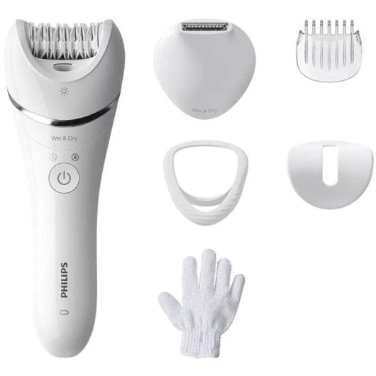 Epilierer Philips Series 8000 BRE715/00 Kabellos 2 Stufen 4 Aufsätze Wet & Dry