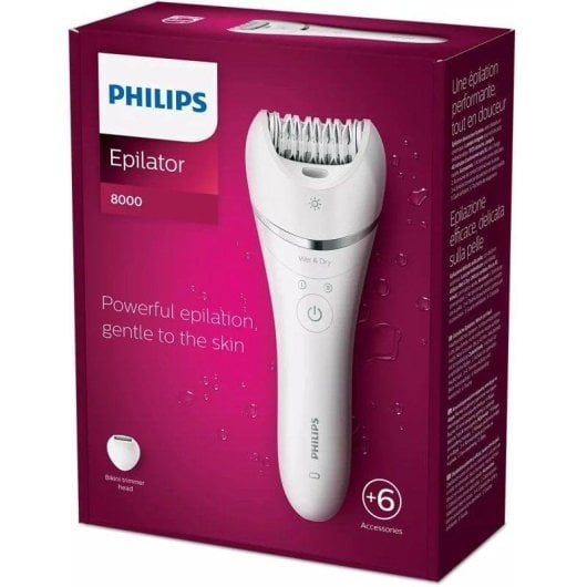 Epilierer Philips Series 8000 BRE715/00 Kabellos 2 Stufen 4 Aufsätze Wet & Dry
