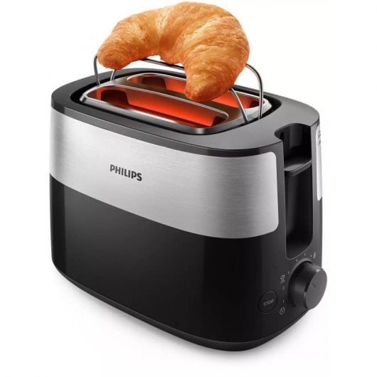 Philips Daily Collection HD2516/90 Tostapane - 2 fette, fessura ampia, metallo