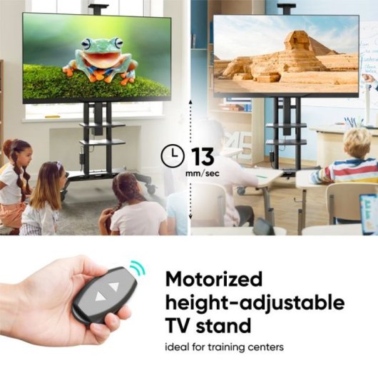 Onkron TS1881E-B Soporte TV 50"-86", 90kg max, VESA 800x500, Motorizado, Altura Regulable, Negro