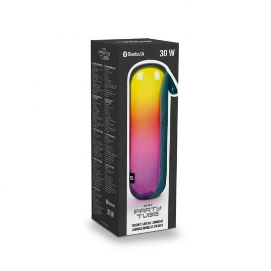 Altoparlante Bluetooth portatile BigBen Tube con effetti luminosi 30W Blu