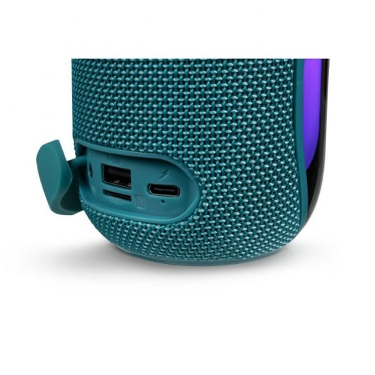Altoparlante Bluetooth portatile BigBen Tube con effetti luminosi 30W Blu