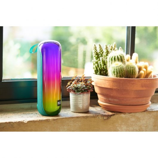 Altoparlante Bluetooth portatile BigBen Tube con effetti luminosi 30W Blu