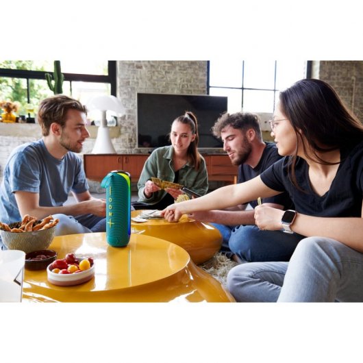 Altoparlante Bluetooth portatile BigBen Tube con effetti luminosi 30W Blu
