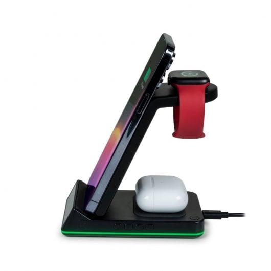 Thomson CL750IA Estação de Carga Sem Fios por Indução de 3 Zonas com Relógio Despertador