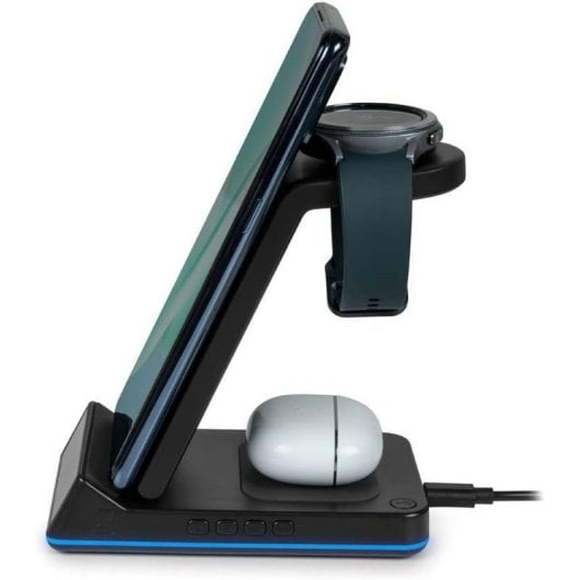 Estação de carregamento sem fio por indução de 3 zonas Thomson CL750IS com despertador