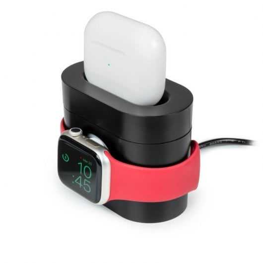 Thomson CL800I Réveil lumineux et station de recharge sans fil Noir