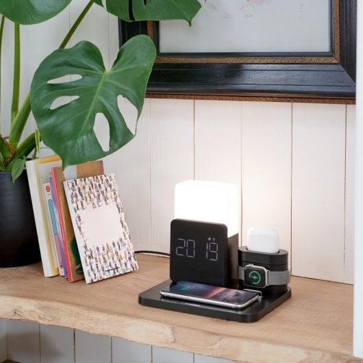 Thomson CL800I Réveil lumineux et station de recharge sans fil Noir