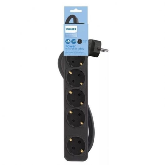 Philips CHP2154B/10 Regleta con Interruptor de 5 Tomas 1.5m Negro