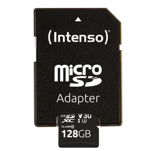 Intenso Professional microSDXC 128GB UHS-I U3 V30 Clase 10 + Adaptador SD