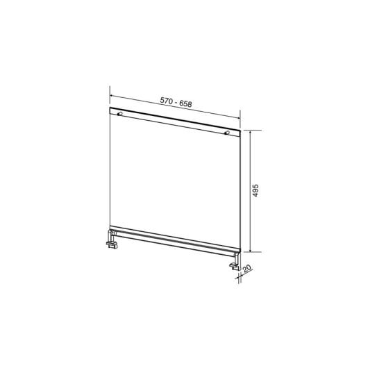 Smeg CC60X Tapa de Cristal para Placa de Cocina 60cm