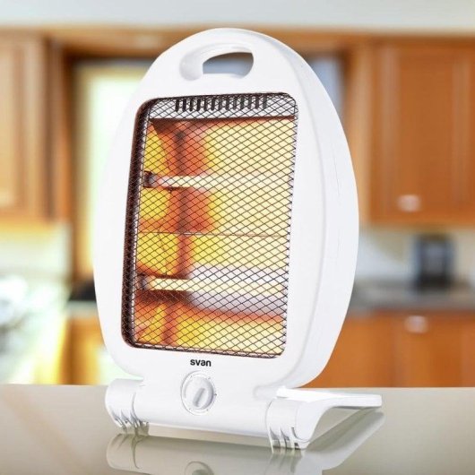 Poêle Électrique Halogène Svan SCEH0800V 800W Basse Consommation avec Sécurité Antibasculement